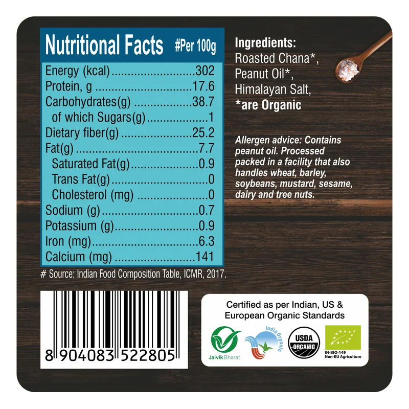 24 Mantra Organic Roasted Chana Salted