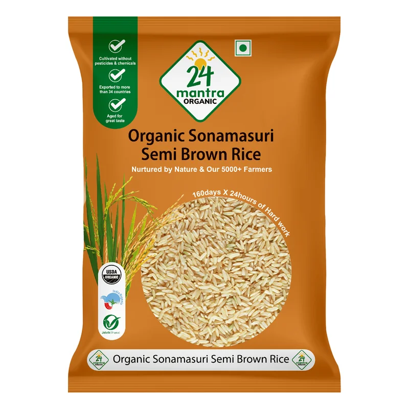 24 Mantra Organic Sonamasuri Semi Brown Rice