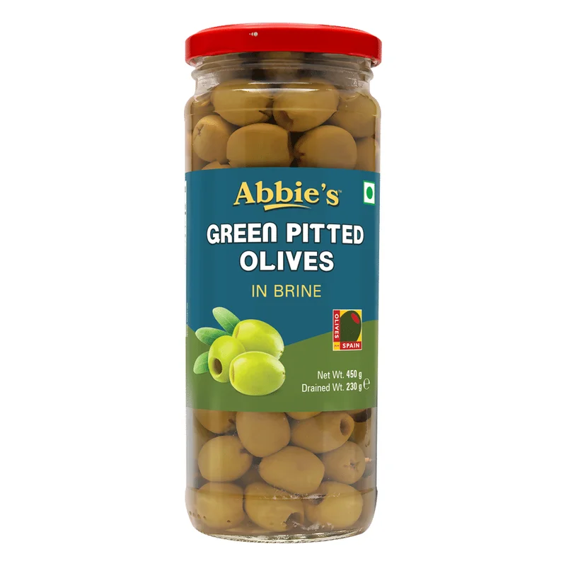 Abbie's Green Pitted Olives