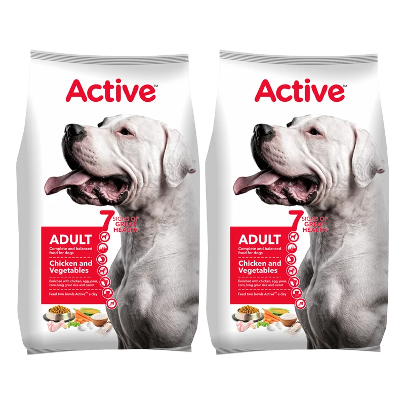 Active Adult Dry Dog Food - Chicken & Vegetables