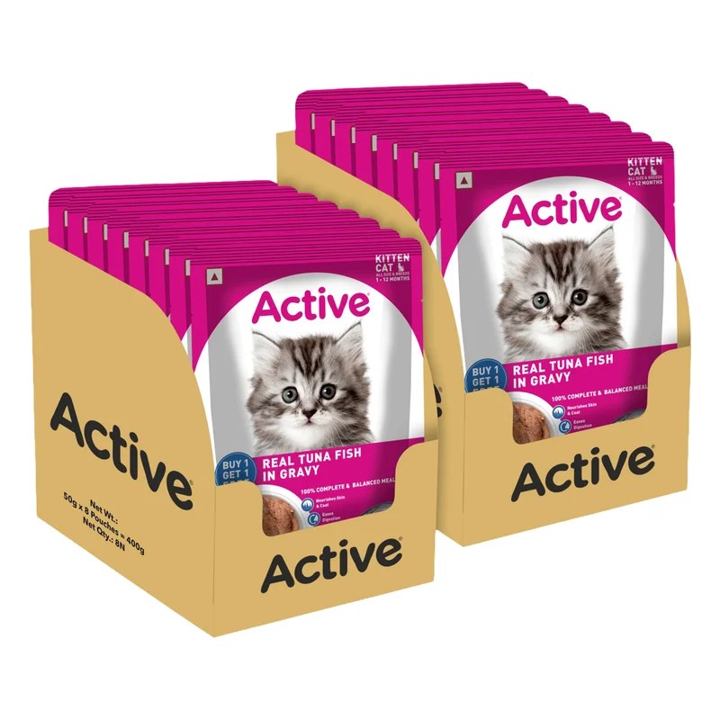 Active Kitten Wet Cat Food - Tuna in Gravy