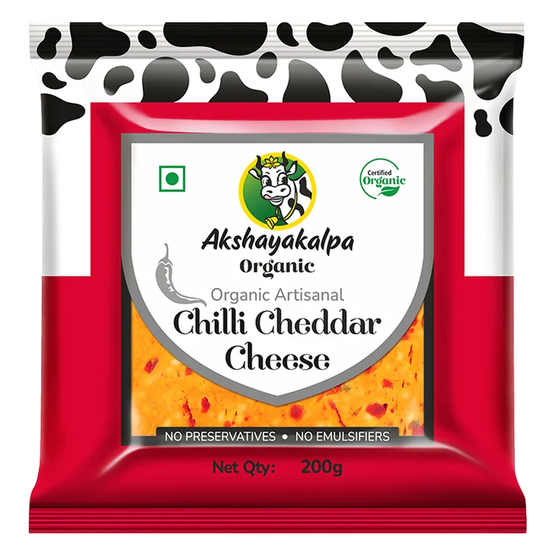 Akshayakalpa Organic Artisanal Cheddar Cheese - Chilli