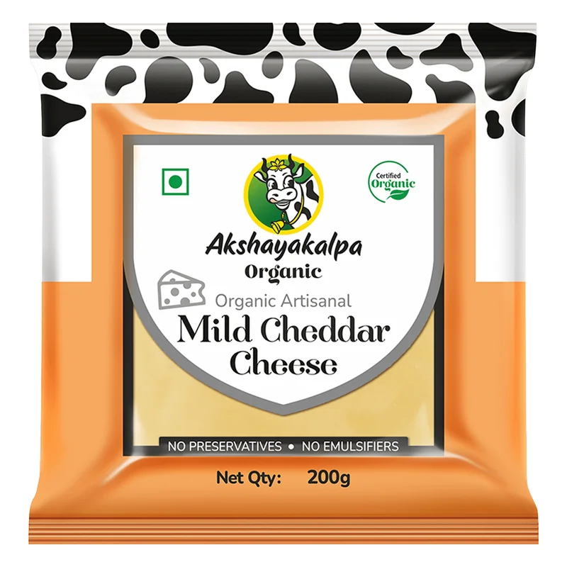 Akshayakalpa Organic Artisanal Cheddar Cheese - Mild