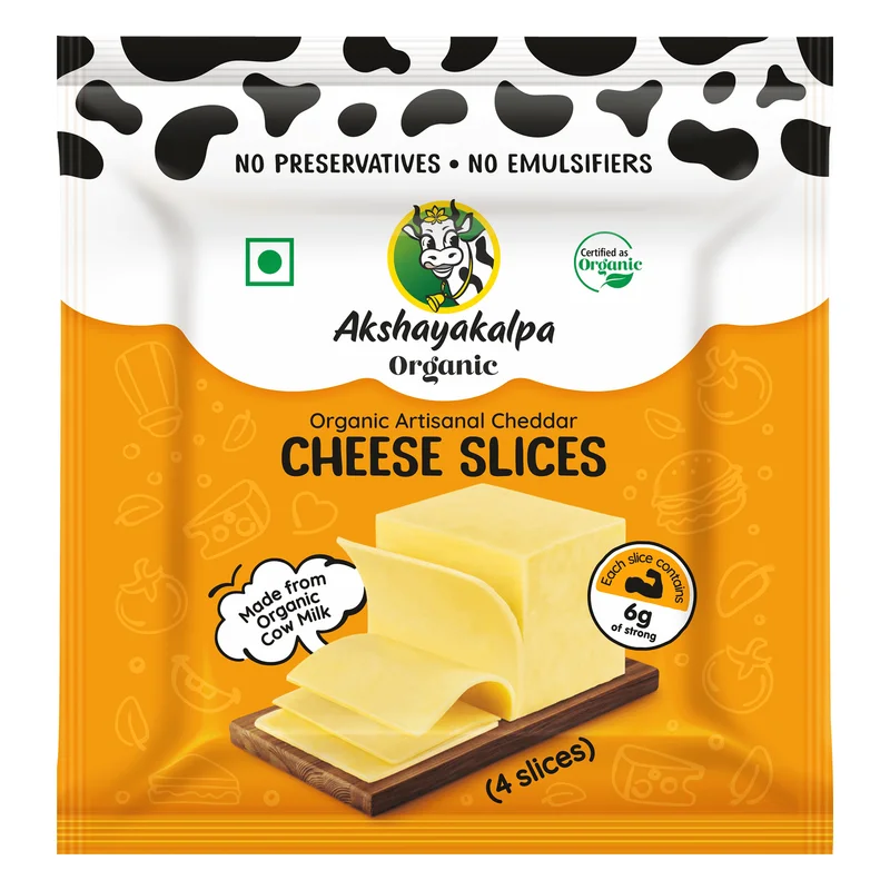Akshayakalpa Organic Artisanal Cheddar Cheese Slices