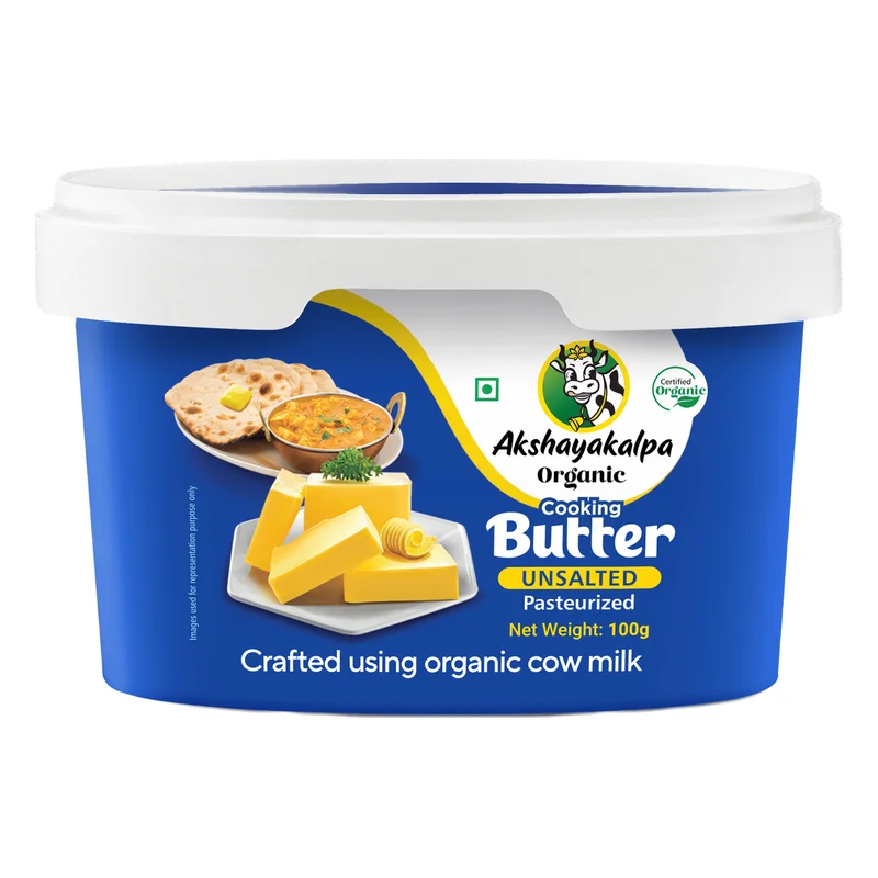 Akshayakalpa Organic Cooking Butter - Unsalted (Tub)