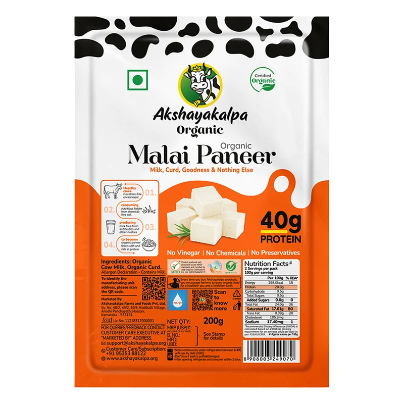 Akshayakalpa Organic Malai Paneer