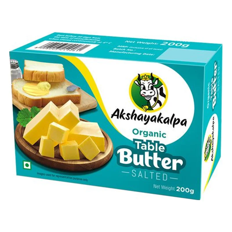 Akshayakalpa Organic Table Butter - Salted (Carton)