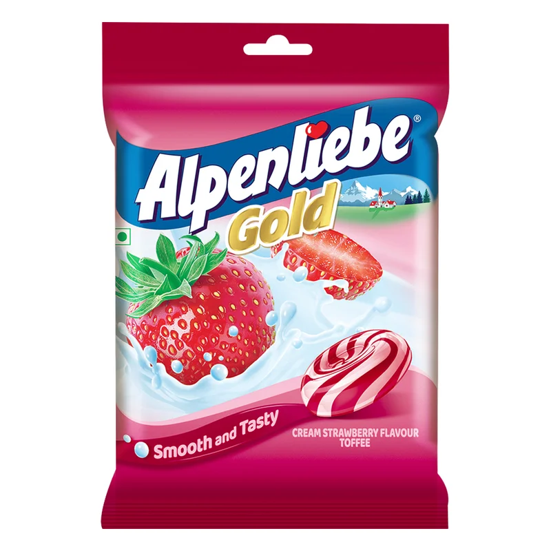 Alpenliebe Gold Cream Strawberry Toffee