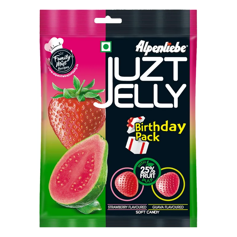 Alpenliebe Juzt Jelly Strawberry & Guava Soft Candy