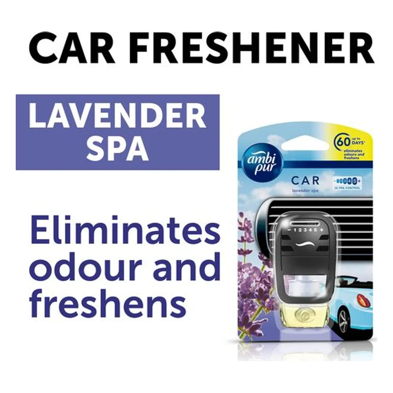 Ambi Pur Car Air Freshener Starter Kit - Lavender Spa