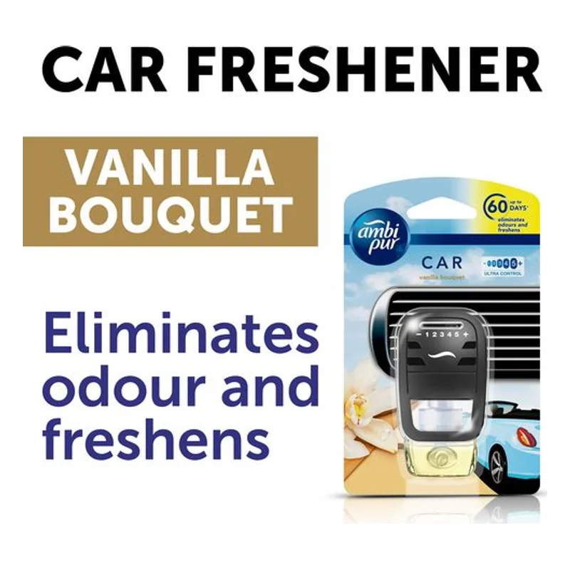 Ambi Pur Car Air Freshener Starter Kit - Vanilla Bouquet