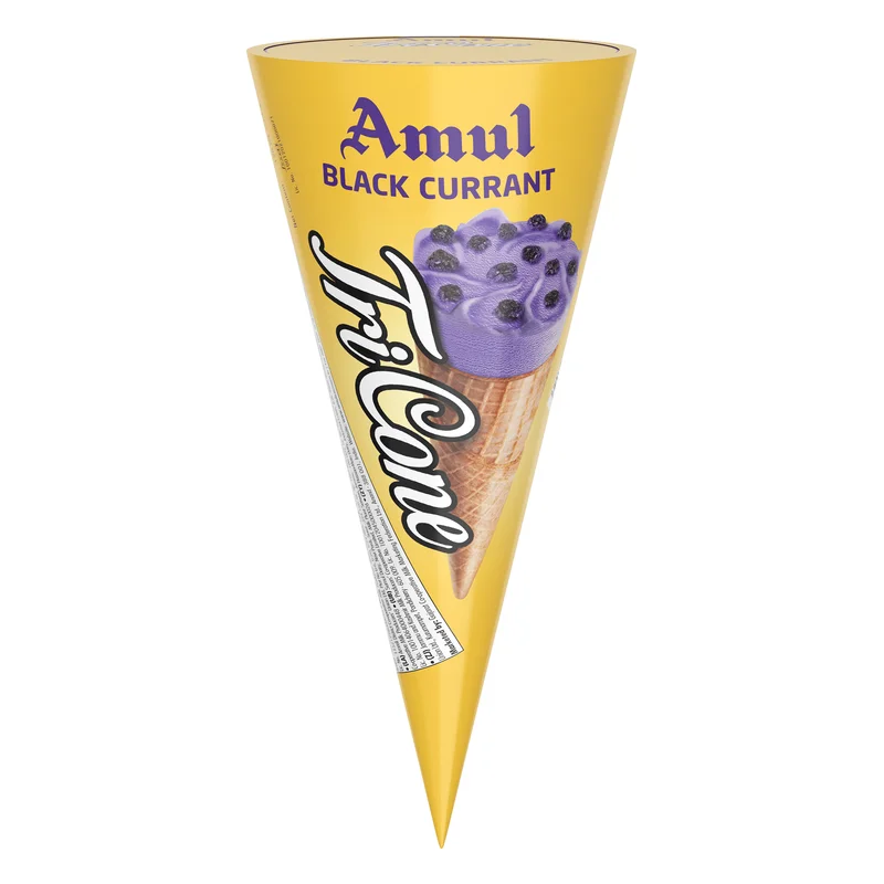 Amul Black Currant Tricone Ice Cream