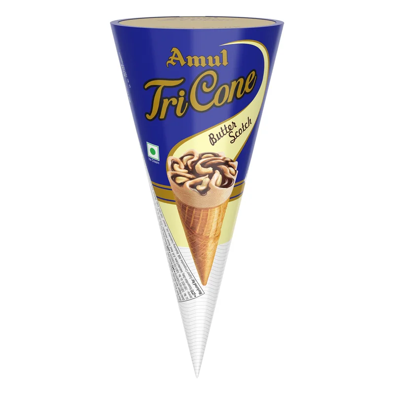 Amul Butterscotch Tricone Ice Cream