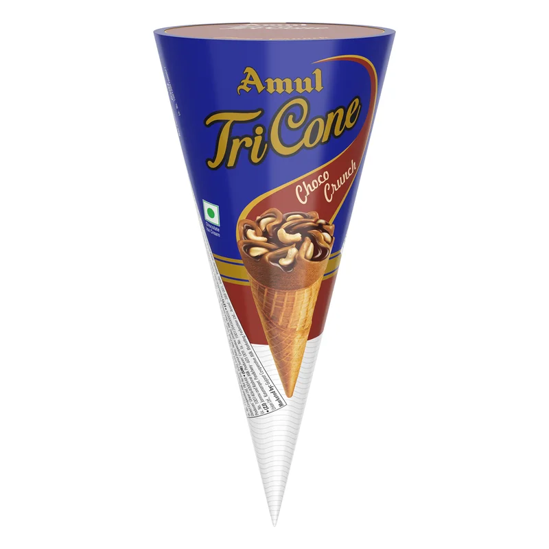 Amul Choco Crunch Tricone Ice Cream