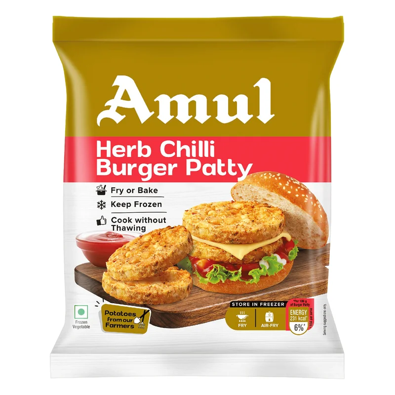 Amul Happy Treats Herb Chilli Burger Patty