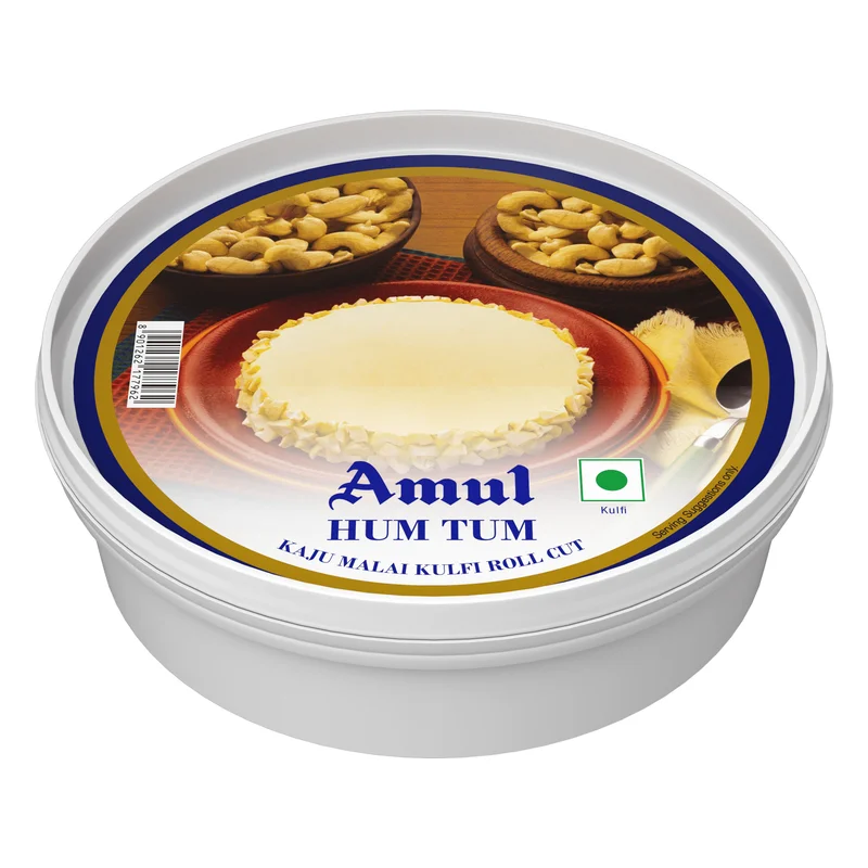 Amul Hum Tum Kaju Malai Kulfi Roll Cut