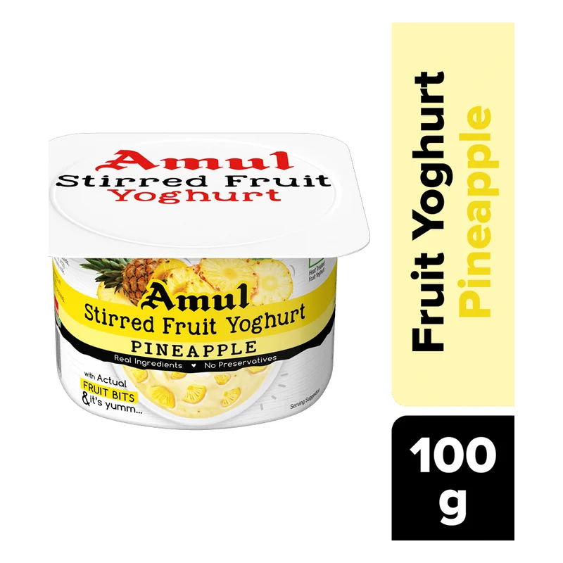 Amul Pineapple Stirred Fruit Yoghurt