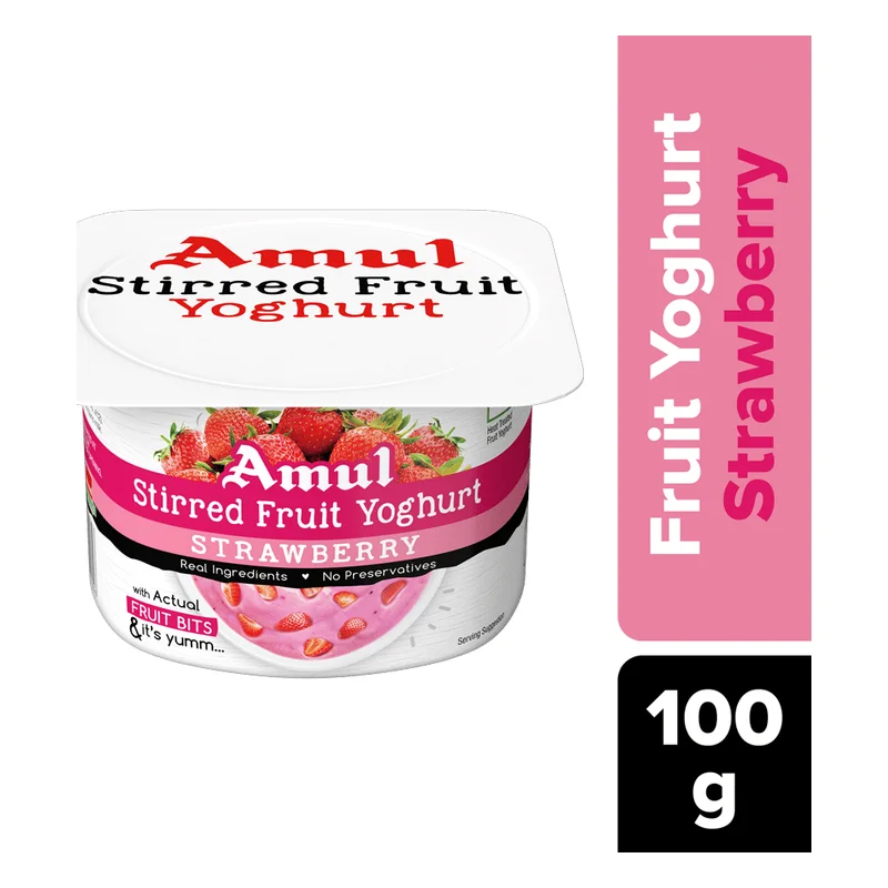 Amul Strawberry Stirred Fruit Yoghurt