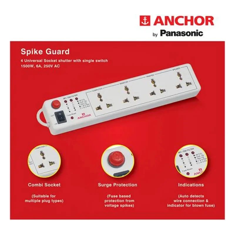Anchor Spike Guard Extension Board 4 Socket