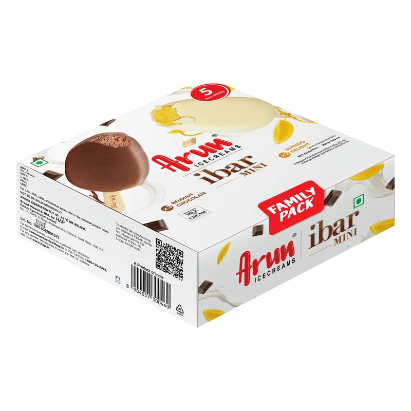 Arun Belgian Chocolate & Mango Delight ibar Mini Family Pack