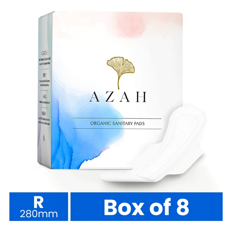 Azah Rash-Free Organic Sanitary Pads - All Regular, Without Disposable Bags
