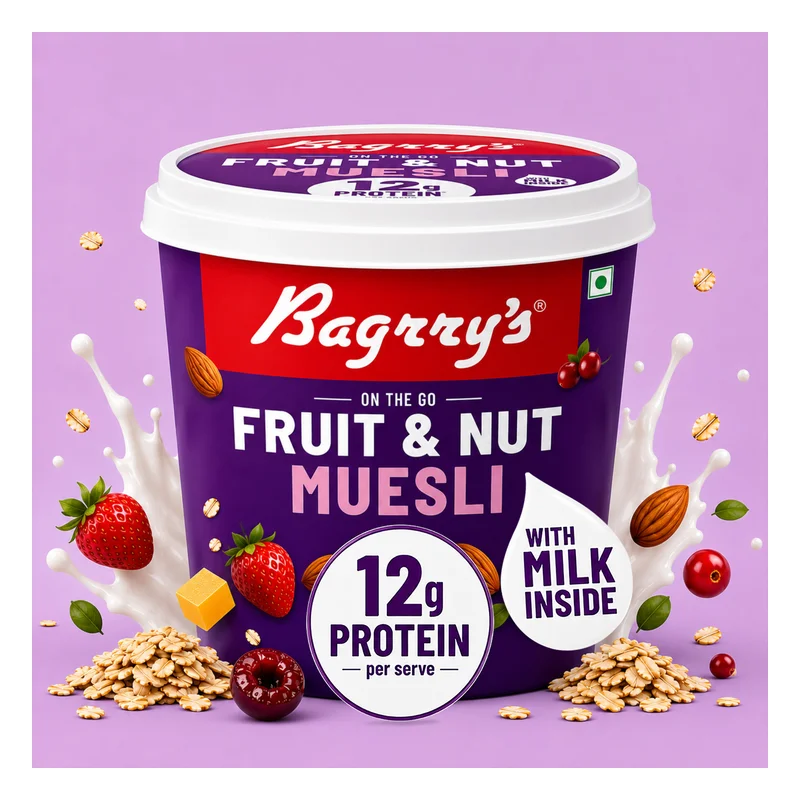 Bagrry's Fruit & Nut Muesli with Milk Inside