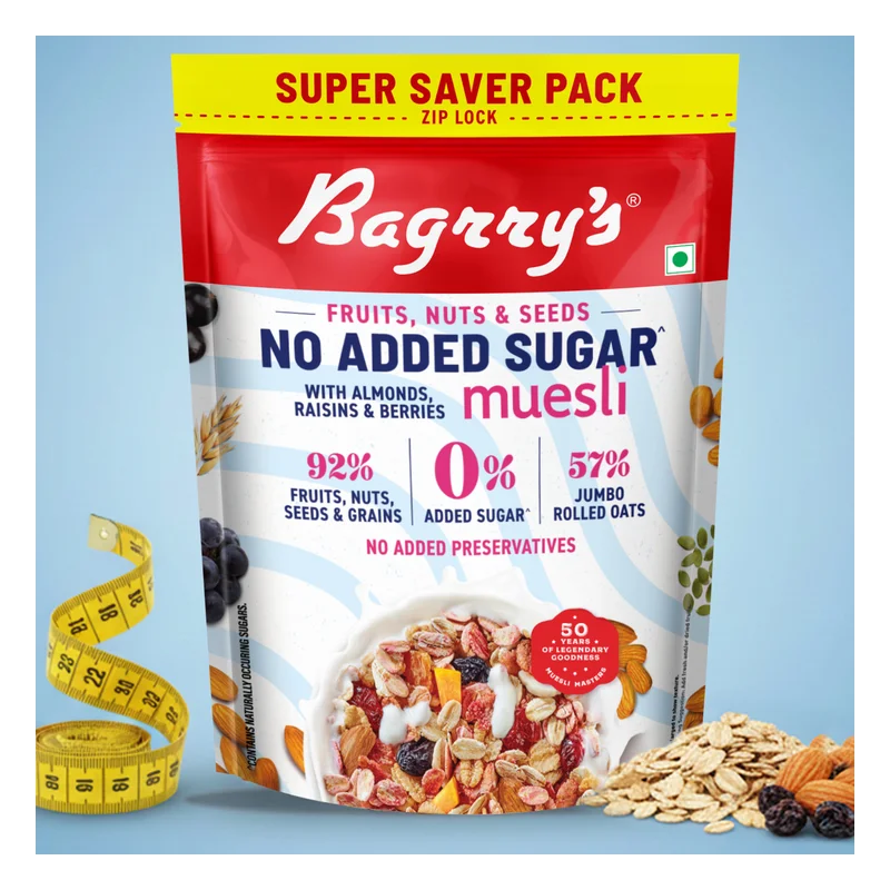 Bagrry's Fruits, Nuts & Seeds Muesli - No Added Sugar