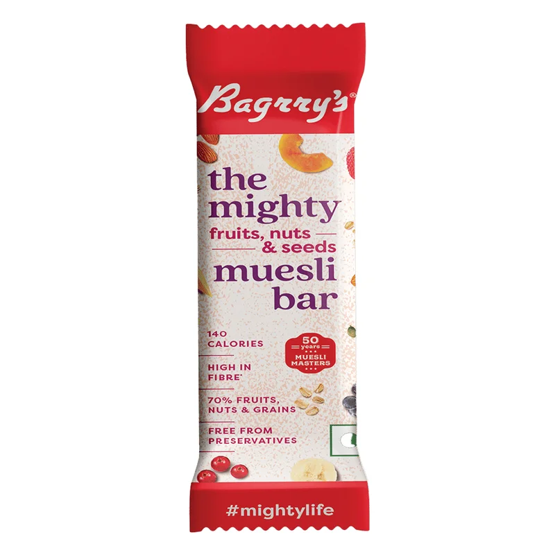 Bagrry's The Mighty Muesli Bar - Fruits, Nuts & Seeds