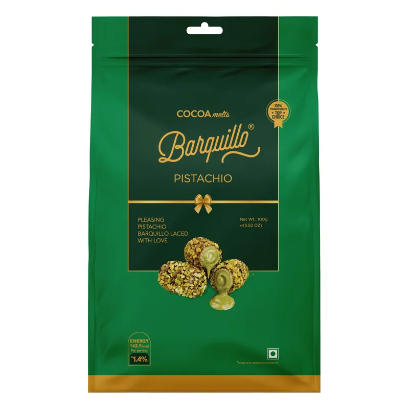 Barquillo Cocoa Melts Pistachio Chocolate