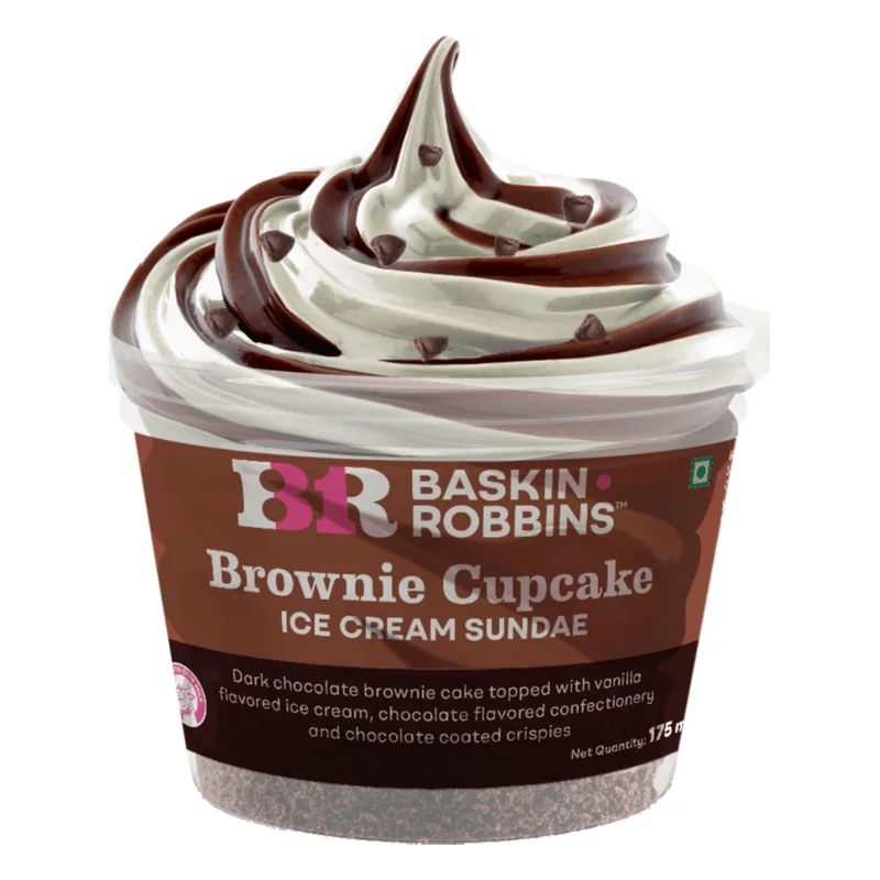 Baskin Robbins Brownie Cupcake Ice Cream Sundae