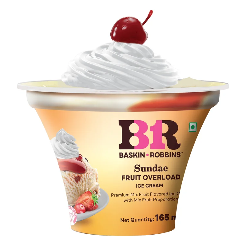 Baskin Robbins Fruit Overload Ice Cream Sundae