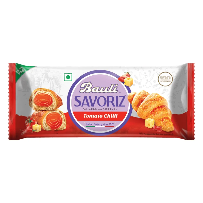 Bauli Savoriz Puffed Roll - Tomato Chilli
