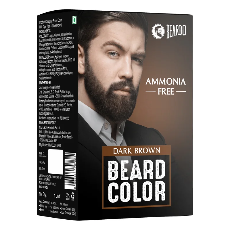 Beardo Dark Brown Beard Colour