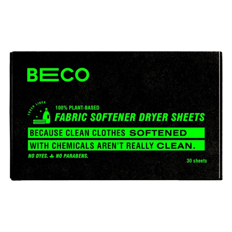 Beco Plant-Based Fabric Softener Dryer Sheets