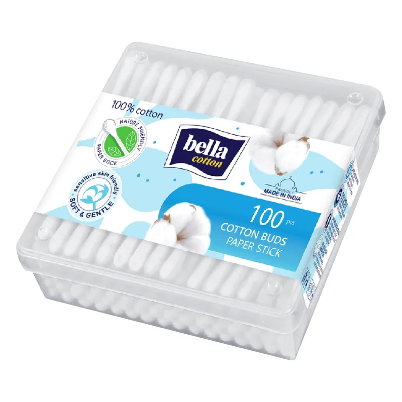 Bella Cotton Buds - Paper Stick, Box