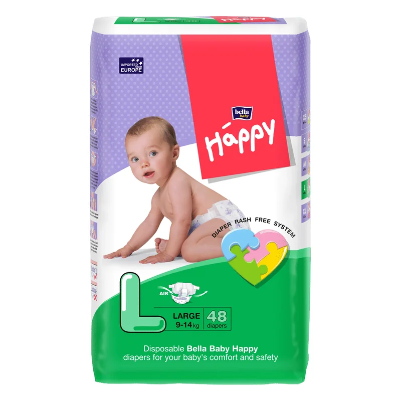 Bella Happy Baby Diapers - Large (9-14 kg)