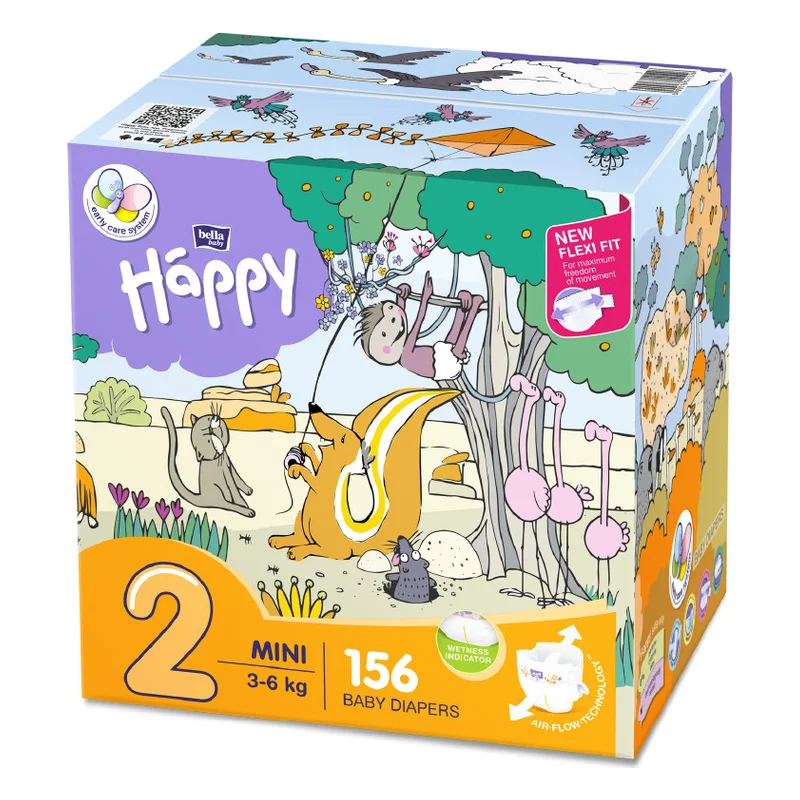 Bella Happy Baby Diapers - Mini (3-6 kg)