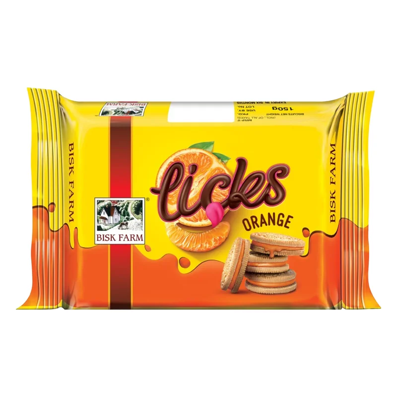 Bisk Farm Licks Orange Cream Biscuits