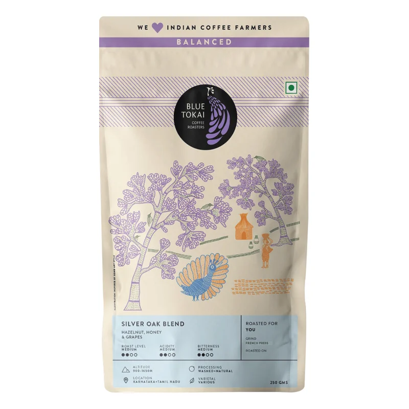 Blue Tokai Silver Oak French Press Ground Coffee