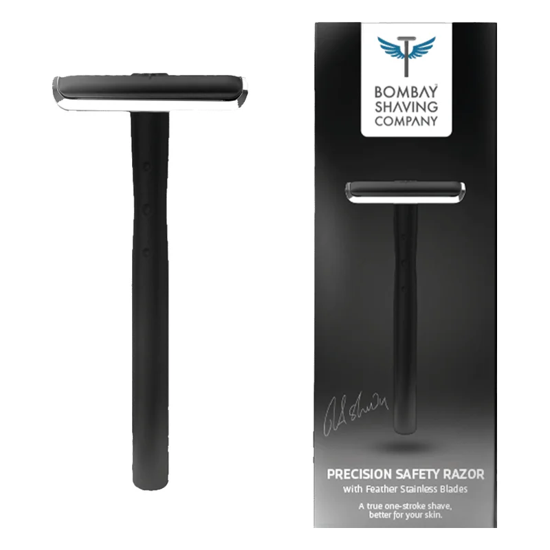 Bombay Shaving Company Black Precision Safety Razor with 5 Blades