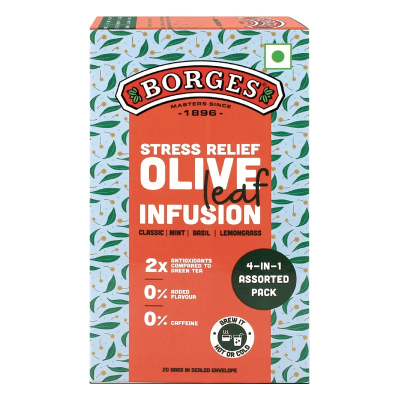 Borges Olive Leaf Infusion 4-in-1 Assorted Pack