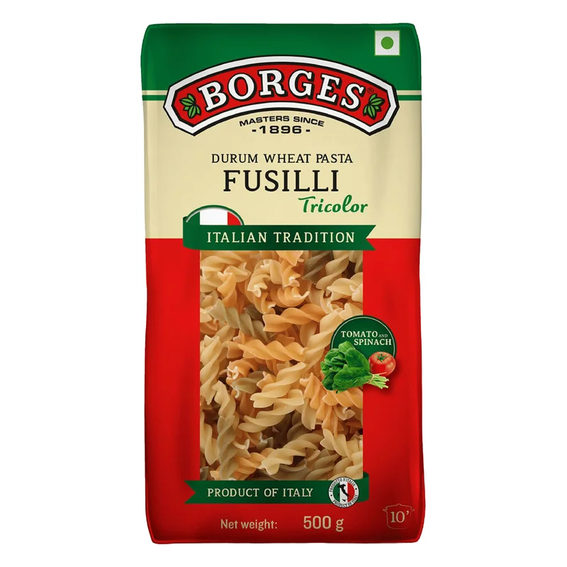 Borges Tricolour Fusilli Pasta