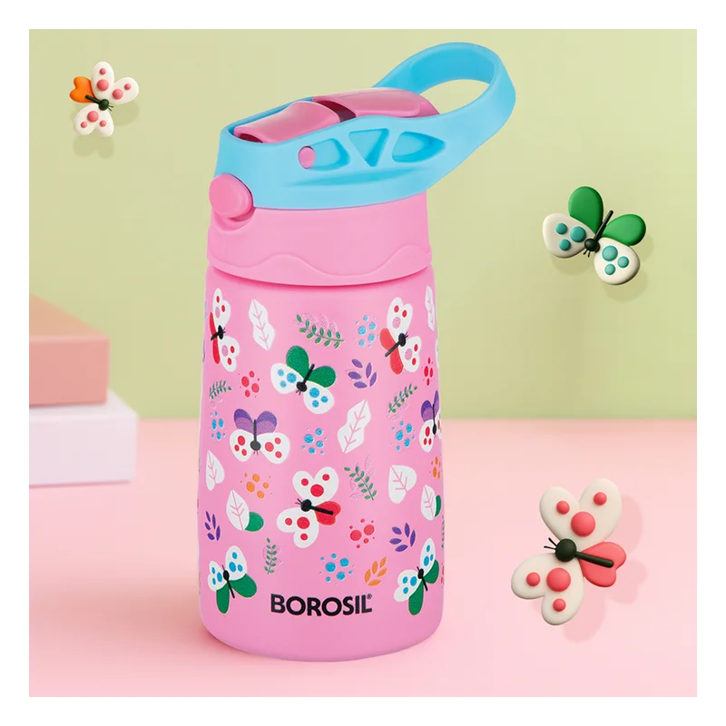 Borosil Butterfly Kids Stainless Steel Bottle