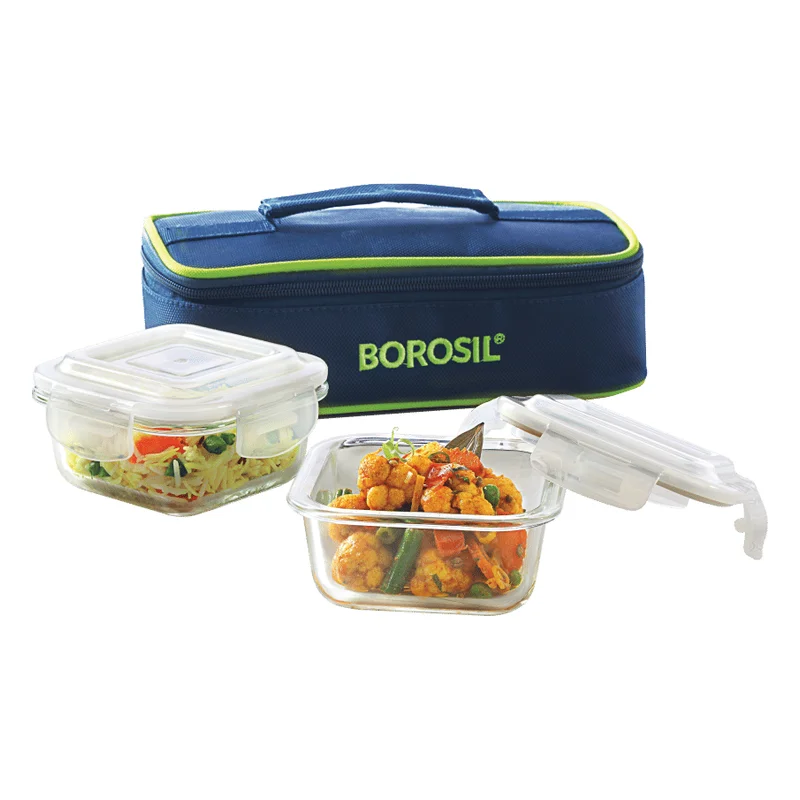 Borosil Glass Lunch Box - Square Horizontal