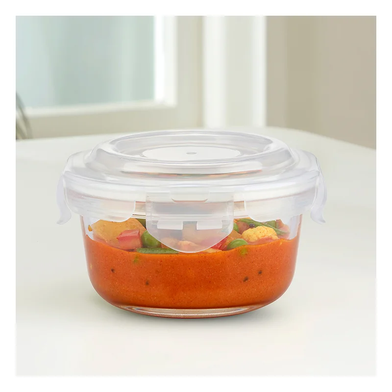 Borosil Klip N Store Round Glass Container