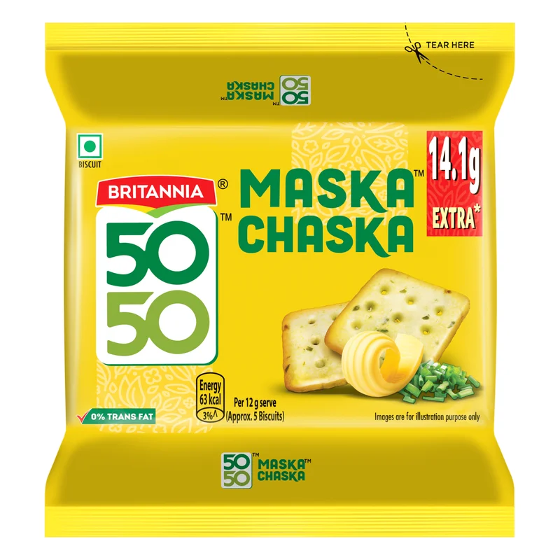 Britannia 50-50 Maska Chaska Biscuits