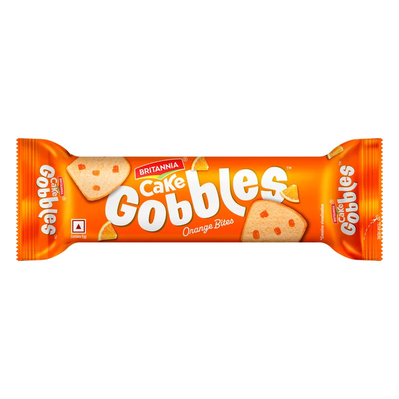 Britannia Gobbles Orange Bites Cake
