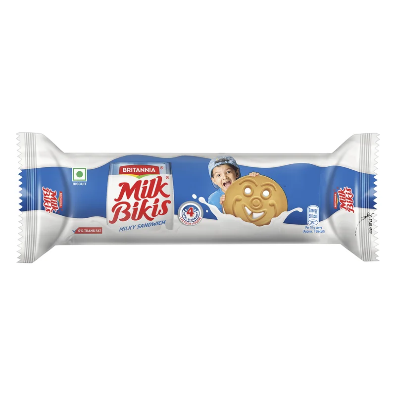 Britannia Milk Bikis Milky Sandwich Biscuits