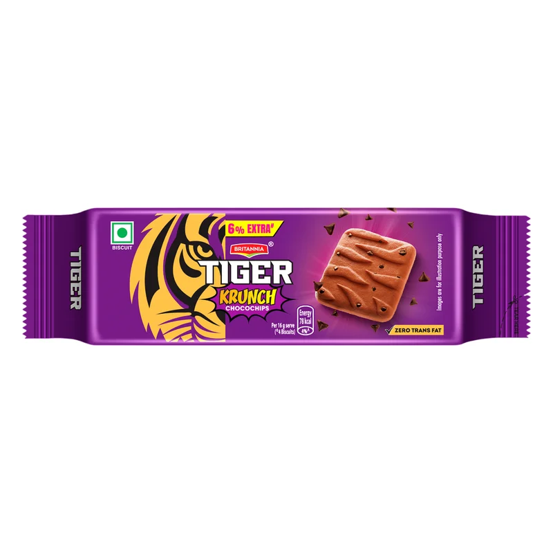 Britannia Tiger Krunch Chocochips Biscuits