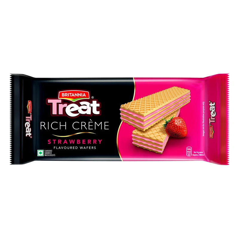 Britannia Treat Rich Creme Strawberry Wafers